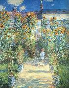 Claude Monet Artist s Garden at Vetheuil China oil painting reproduction